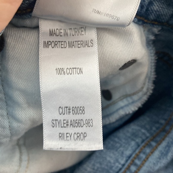 Agolde Blue Riley Crop Jeans - Picture 5 of 5